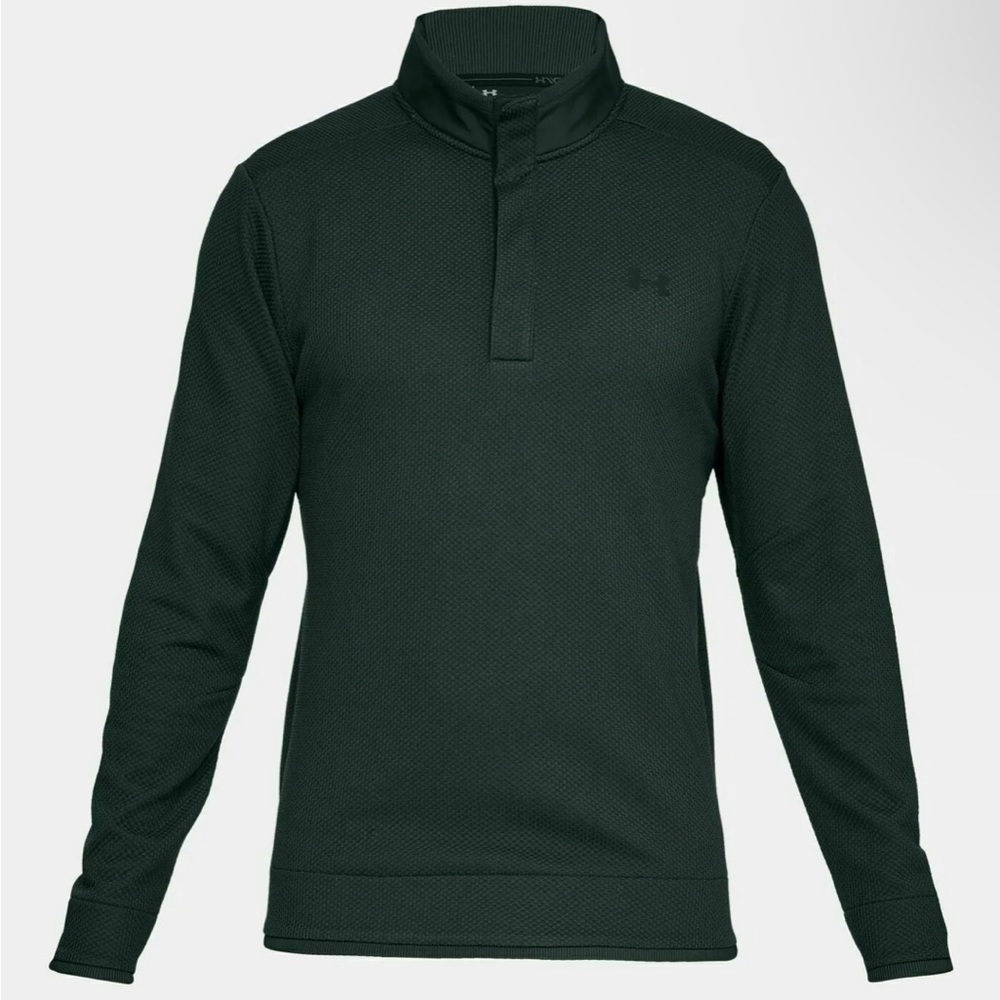 UNDER ARMOUR Storm Mens SweaterFleece Snap Mock Golf Pullover Green Size XXL NEW - Picture 11 of 12